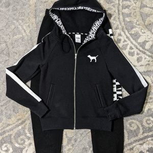 NWOT Love Pink Black & White Sweatsuit Set, XS